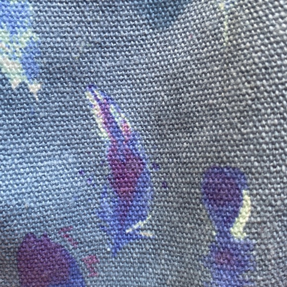 love this life blue bag with pink, magenta, and white feathers. convertible. - Picture 3 of 3